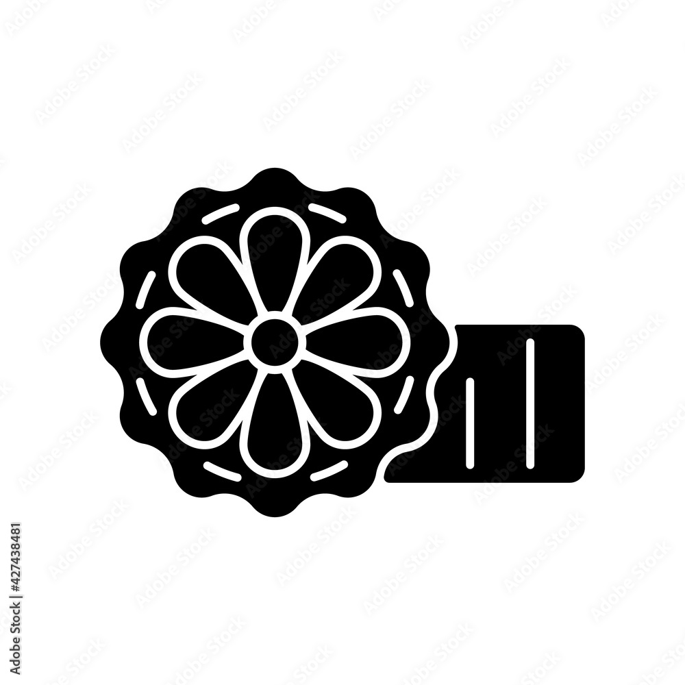 Mooncakes black glyph icon. Chinese bakery product. Mid-autumn festival. Harvest moon. Chinese autumnal season. Thick traditional pastry. Silhouette symbol on white space. Vector isolated illustration Mooncakes black glyph icon. Chinese bakery product. Mid-autumn festival. Harvest moon. Chinese autumnal season. Thick traditional pastry. Silhouette symbol on white space. Vector isolated illustration