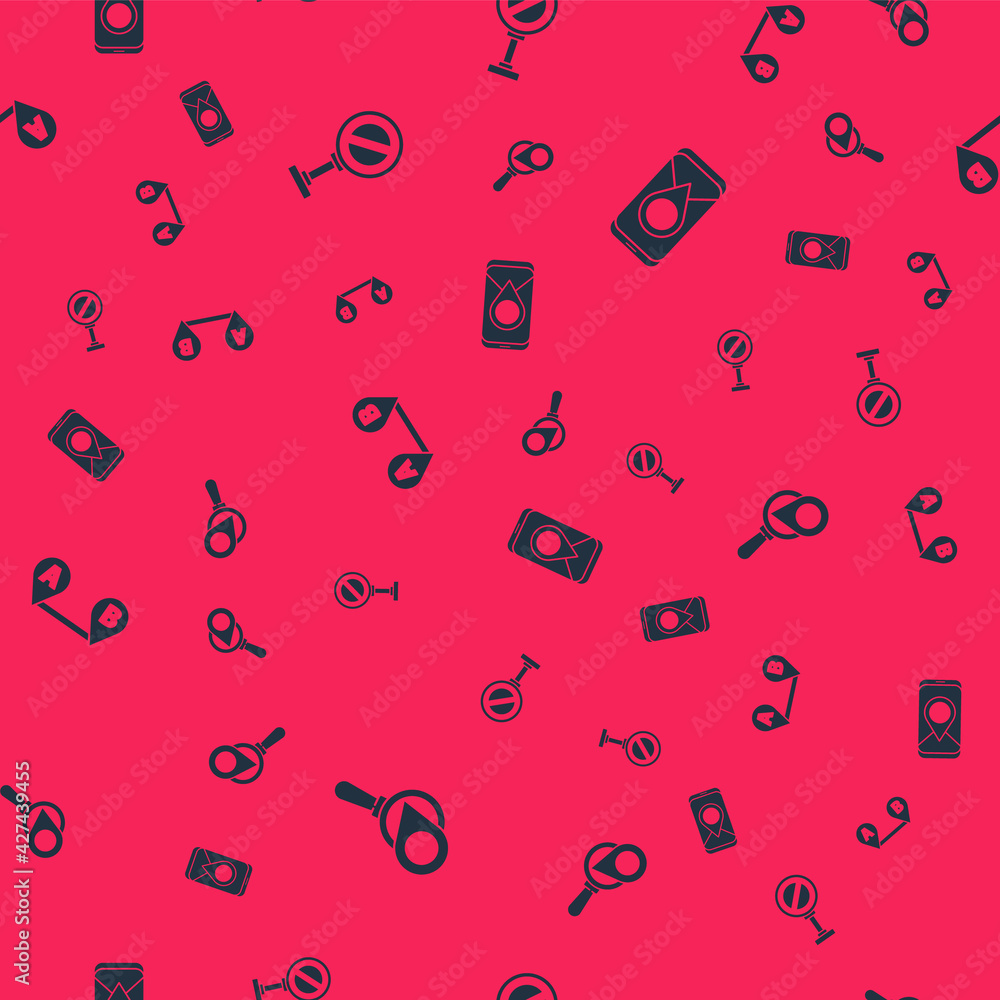 Set Search location, Stop sign, Route and City map navigation on seamless pattern. Vector Set Search location, Stop sign, Route and City map navigation on seamless pattern. Vector