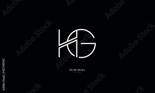 Alphabet letter icon logo HG