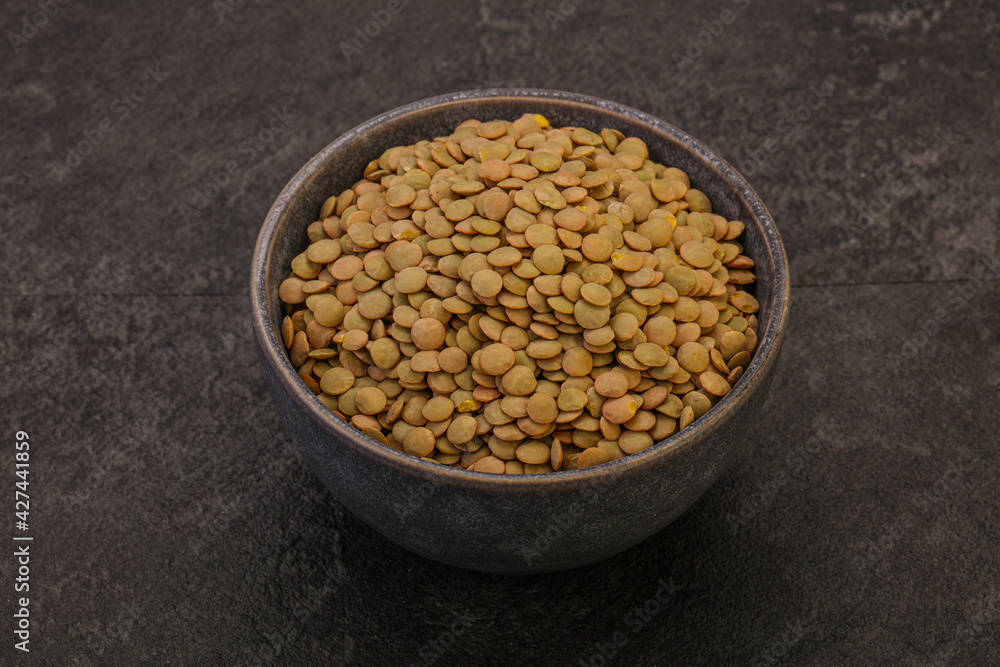 Vegan cuisine - Dry lentil heap Vegan cuisine - Dry lentil heap