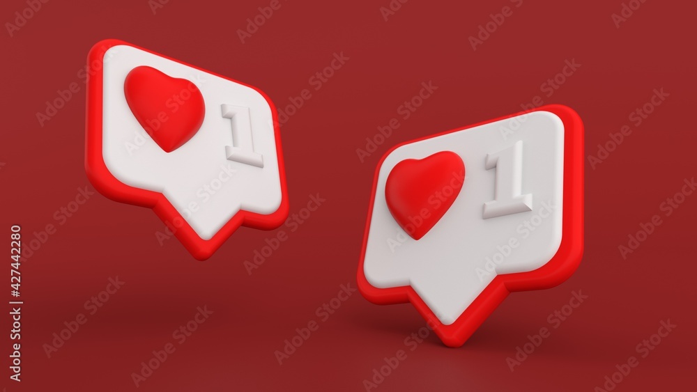 like button 3d illustration like button 3d illustration