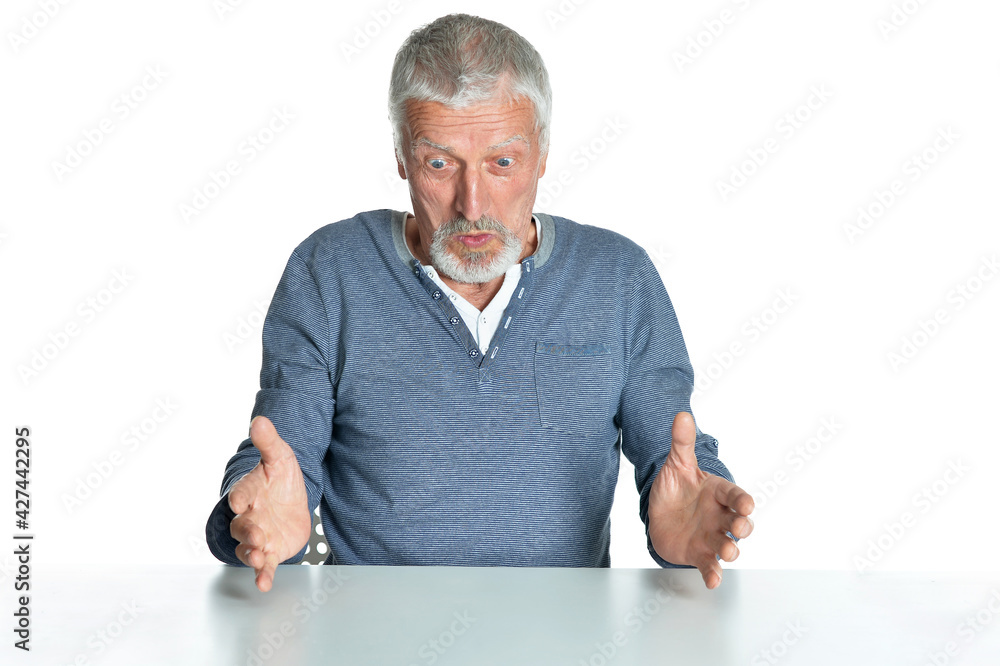 portrait of senior man isolated portrait of senior man isolated