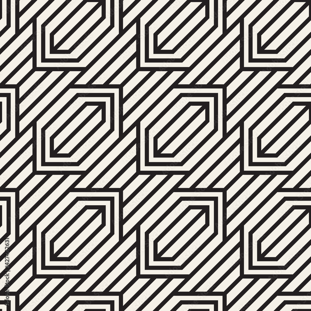 Vector seamless pattern. Modern stylish abstract texture. Repeating geometric tiles