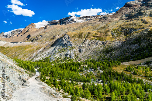 View of Swiss Alps near Zermatt