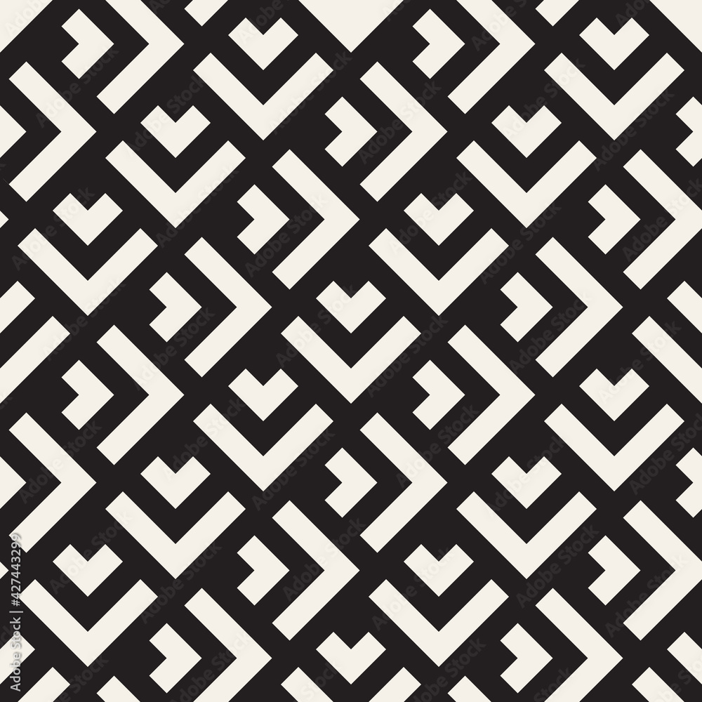 Vector seamless lines mosaic pattern. Modern stylish abstract texture. Repeating geometric tiles