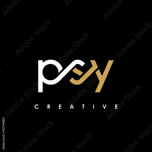 PSY Letter Initial Logo Design Template Vector Illustration