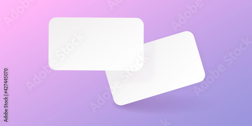 Mockup realistic credit, visit, gift card with shadow for your design, isolated on light background. Realistic mockup card. Vector illustration EPS10.