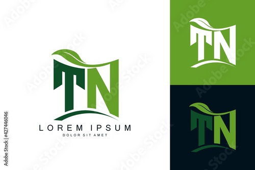 Slika na platnu TN monogram leaf logo