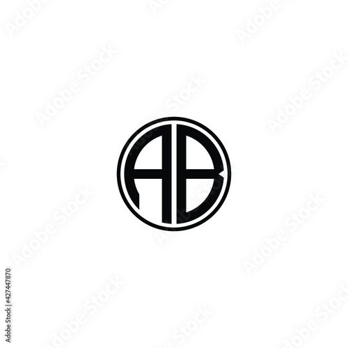 ab letter logo design 