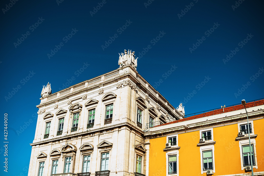 Traditional, old buildings in Lisbon, Portugal, Europe
