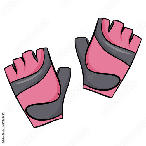 Fitness gloves, insulated on a white background. Vector illustration.