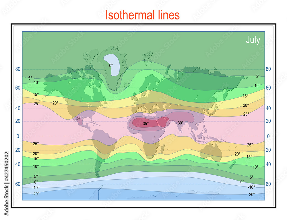 isothermal lines map