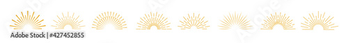 Sunburst element radial stripes or sunburst backgrounds