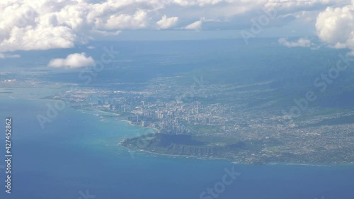 Wallpaper Mural Aerial shot of Oahu Hawaii in 4k slow motion 60fps Torontodigital.ca