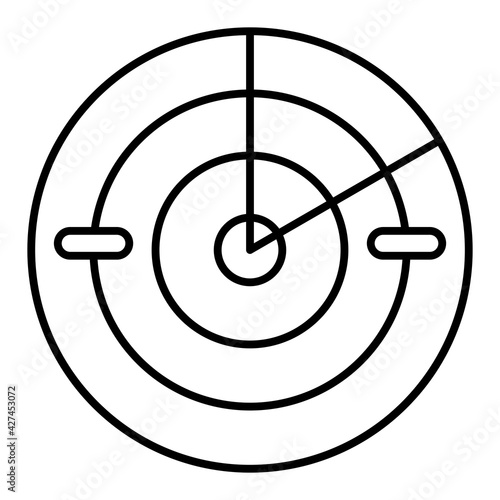 Vector Find My Gadget Outline Icon Design