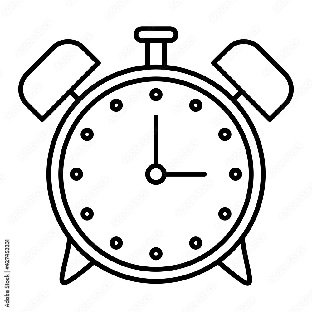 Obraz premium Vector Alarm Outline Icon Design