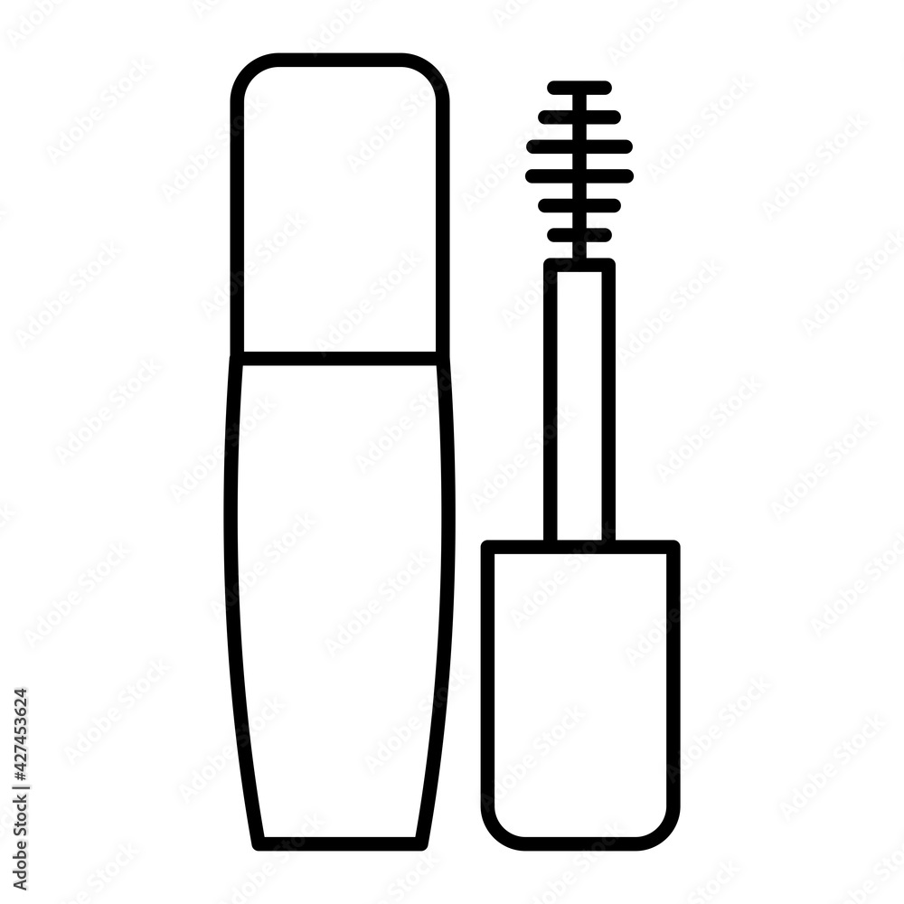 Vector Mascara Outline Icon Design Vector Mascara Outline Icon Design