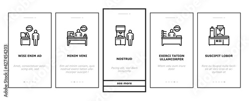 Shoes Repair Service Onboarding Mobile App Page Screen Vector. Shoes Fixing And Production Equipment, Factory And Packaging, Design And Manufacturing Illustrations