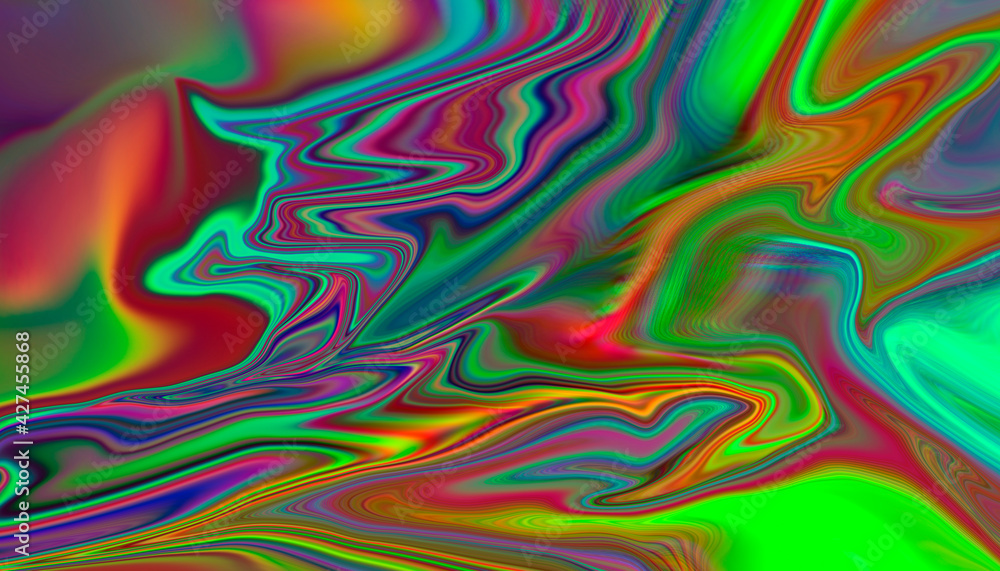 Abstract rainbow liquid texture background