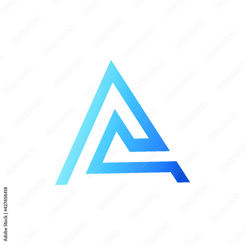 triangle And A Font  logo design