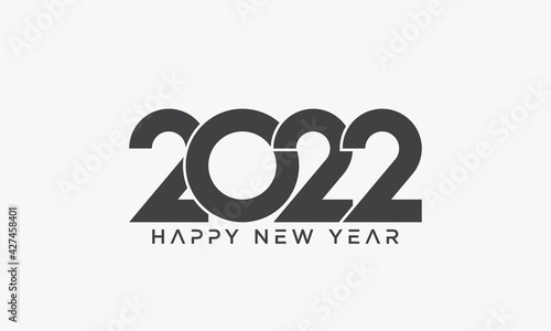 2022 happy new year holidays vector graphic design.