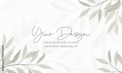 Minimalist leaves background design