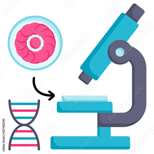Preimplantation genetic diagnosis test Concept, IVF Process Vector Icon Design, In Vitro Fertilization Symbol, Pregnancy and obstetrician Sign, test tube baby procedure stock illustration,