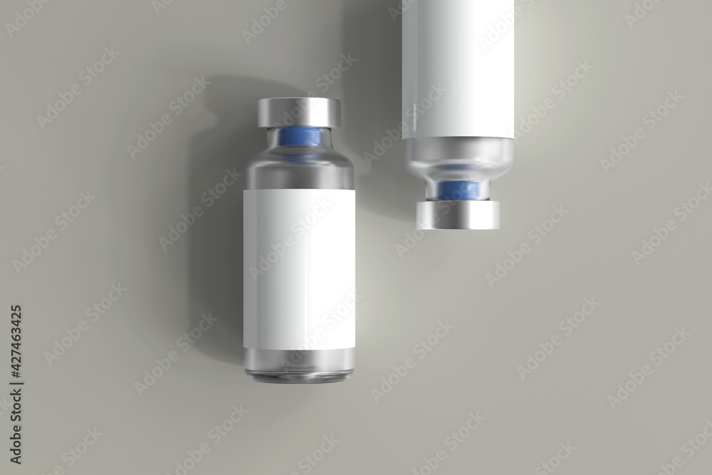 Glass Vial Bottle 3D Rendering Glass Vial Bottle 3D Rendering
