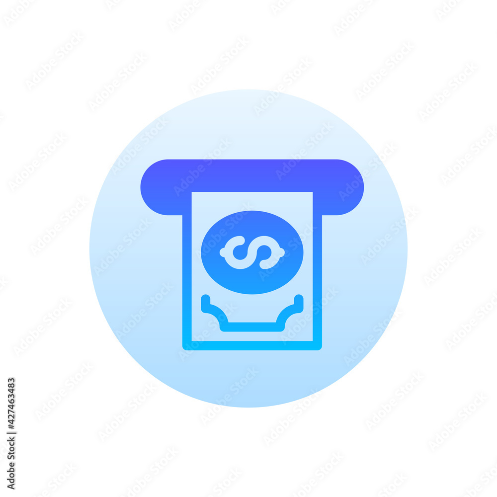 Atm Vector Gradient Round Icon. Hotel and Services Symbol EPS 10 Atm Vector Gradient Round Icon. Hotel and Services Symbol EPS 10