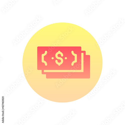Free Download Banknote Vector Gradient Round Icon. Hotel and Services Symbol EPS 10  - GFXLoad