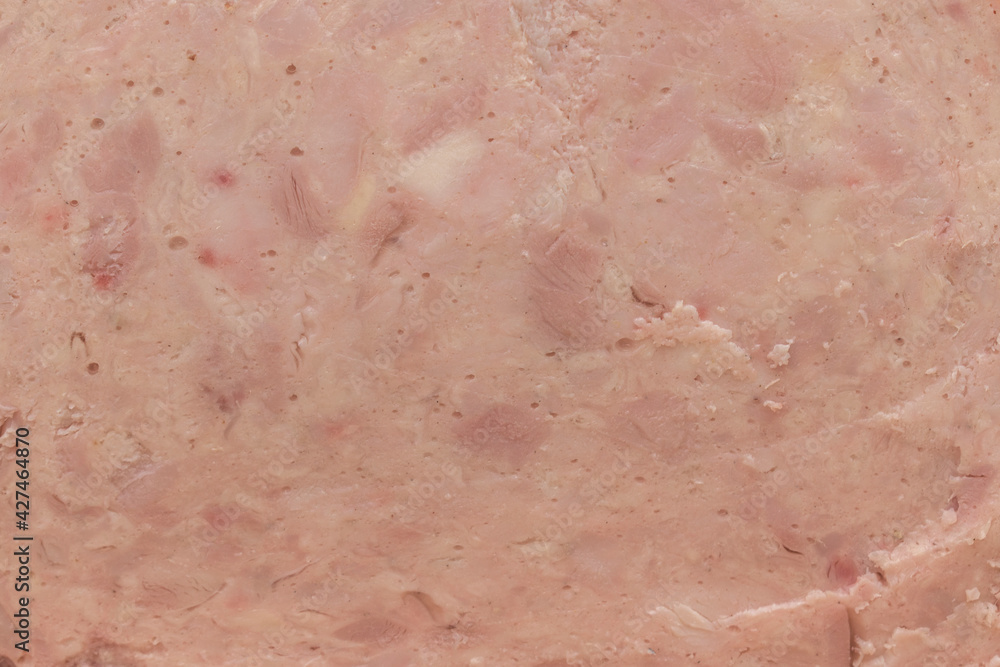Meat surface of the ham for backdrop. The texture of the flesh.