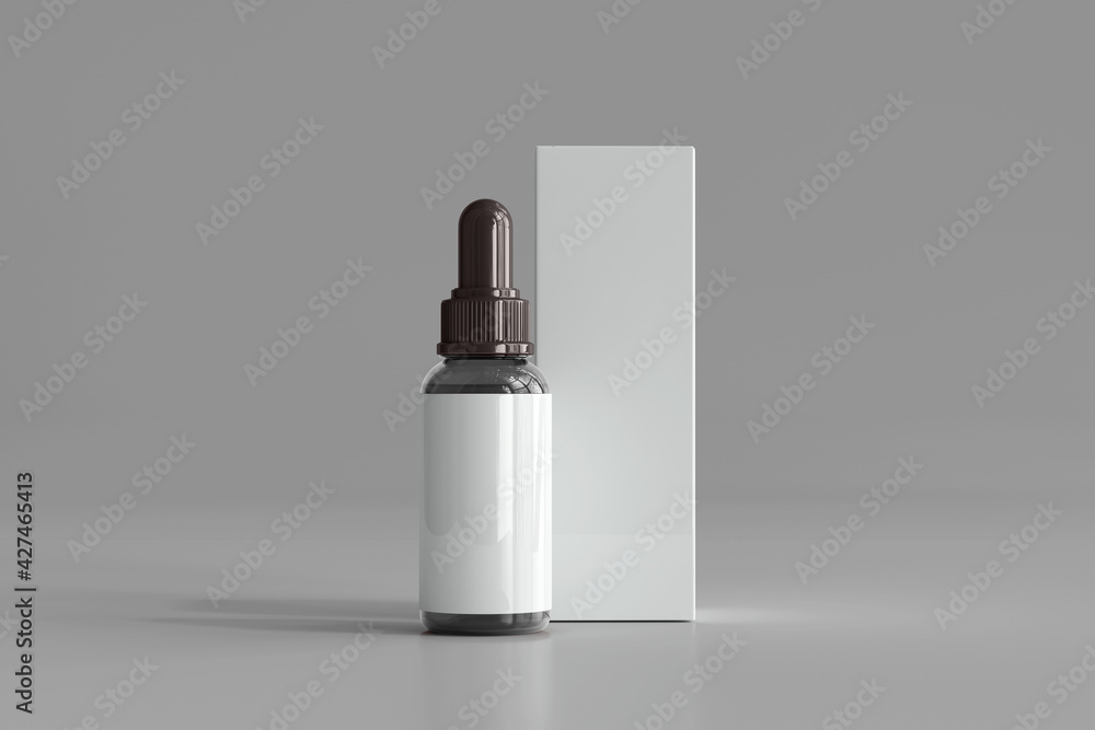 Dropper Bottle with Blank Label 3D Rendering Dropper Bottle with Blank Label 3D Rendering