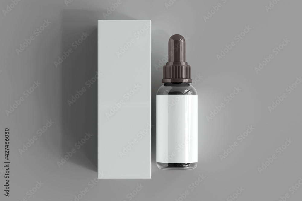 Dropper Bottle with Blank Label 3D Rendering Dropper Bottle with Blank Label 3D Rendering