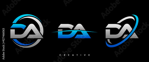 DA Letter Initial Logo Design Template Vector Illustration photo