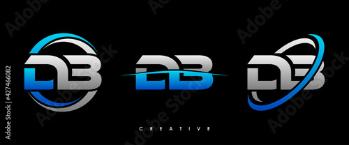 DB Letter Initial Logo Design Template Vector Illustration