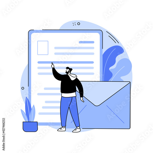 Notice of assessment abstract concept vector illustration.