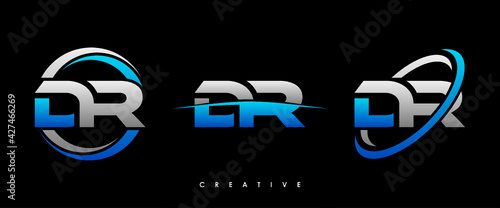 Fotografie DR Letter Initial Logo Design Template Vector Illustration