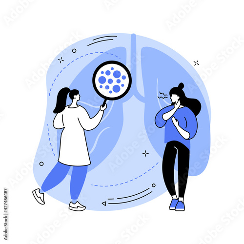Bronchial asthma diagnosis abstract concept vector illustration.