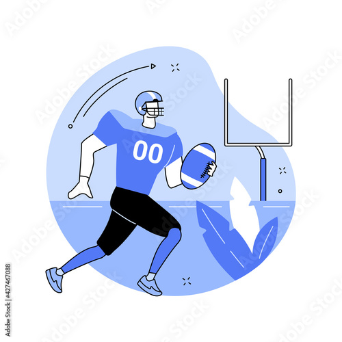 American football abstract concept vector illustration.