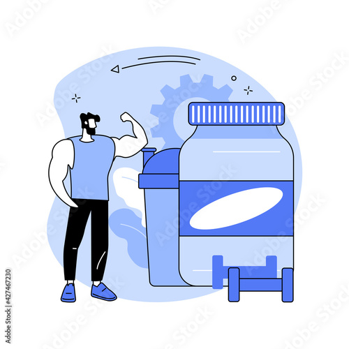 Sports nutrition abstract concept vector illustration.
