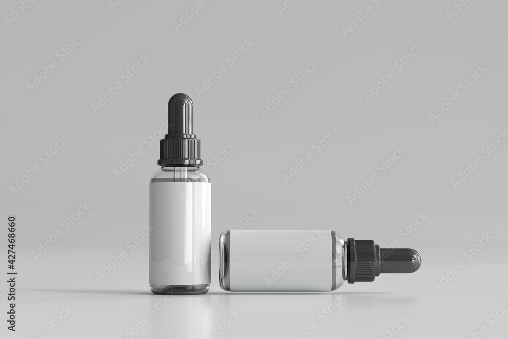 Dropper Bottle with Blank Label 3D Rendering Dropper Bottle with Blank Label 3D Rendering