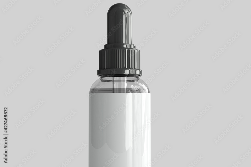 Dropper Bottle with Blank Label 3D Rendering Dropper Bottle with Blank Label 3D Rendering