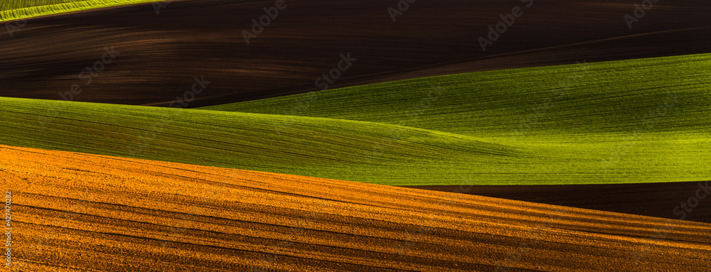 Obraz premium Moravské Toskánsko, Slovácko, pole a vinohrady