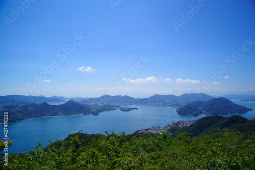 竜王山展望台から見た多島美の瀬戸内風景
