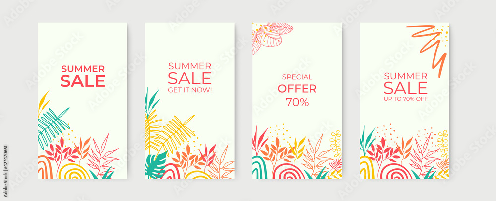 Hello summer with decoration floral hanging on white background. Paper art and craft style. Vector illustration of floral, flower, grass, leaf, and bright sun.