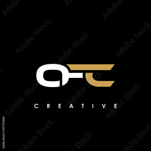 OFC Letter Initial Logo Design Template Vector Illustration