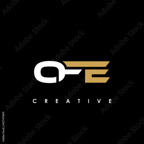 OFE Letter Initial Logo Design Template Vector Illustration