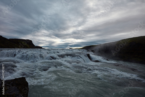 Gullfoss waterfall Südürland region of Iceland © di_ryan