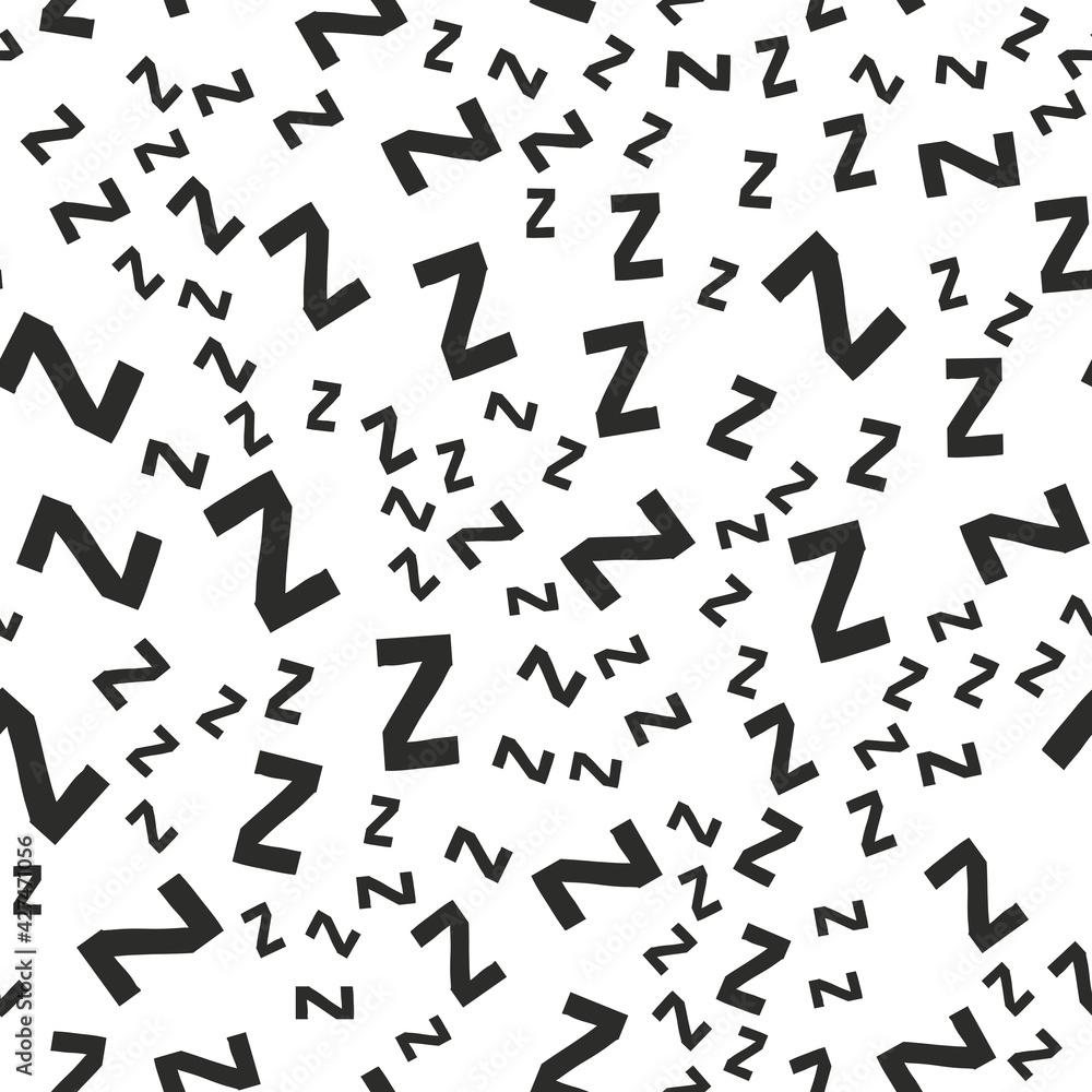 Seamless pattern with cartoon letters z. Can be used for wallpaper, pattern fills, greeting cards, web page backgrounds, scrap booking and textile or fabric. Vector illustration. EPS 10. Seamless pattern with cartoon letters z. Can be used for wallpaper, pattern fills, greeting cards, web page backgrounds, scrap booking and textile or fabric. Vector illustration. EPS 10.