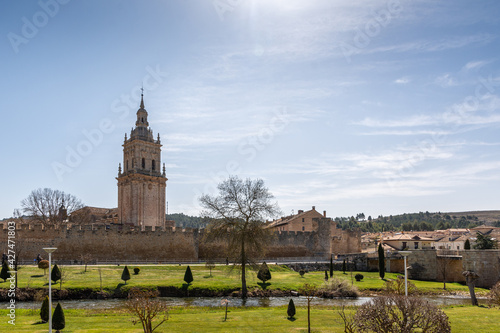 Facade of the cathedral of Burgo de Osma in Soria, Castilla y Leon, Spain photo